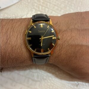 SWANK Black and Gold Classic Watch